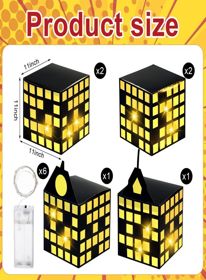 Weekgrat 6 Pcs Large Hero Party Favor Boxes with 11 Inch Skyscraper City Gift Large Hero Theme Candy Treat Boxes Skyline Buildings Centerpiece for Birthday Party Decoration Supplies - Image 2